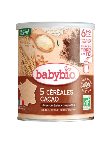 BabyBio Céréales Infantiles Cacao Avec Quinoa (Dès 6mois)