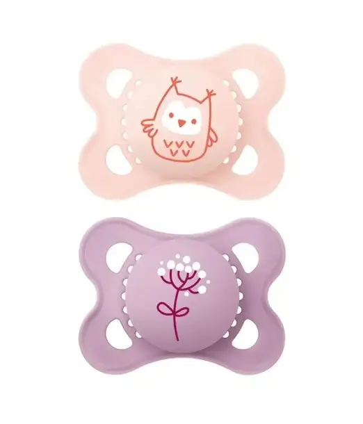 Sucette Mam night 6m+ Mauve/Blanc