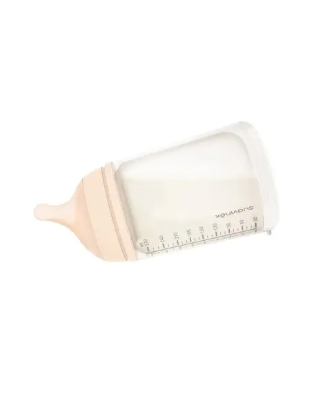 Suavinex pack Zero.Zero anti-colic baby bottle 270 ml & nipple & replacement silicone pouch — photo 4