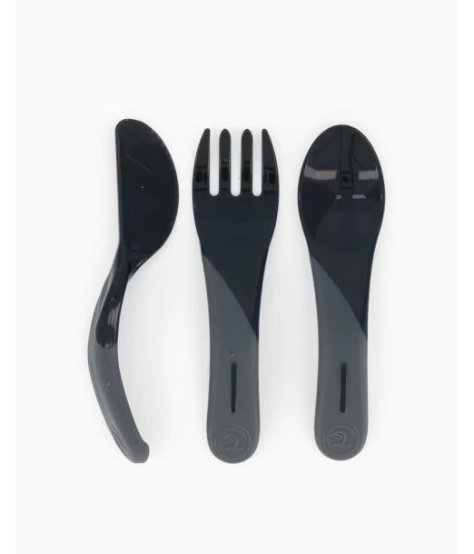 Twistshake learning cutlery — black