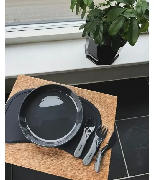 Couverts d'apprentissage Twistshake - Noir Vaisselle bébé - 2