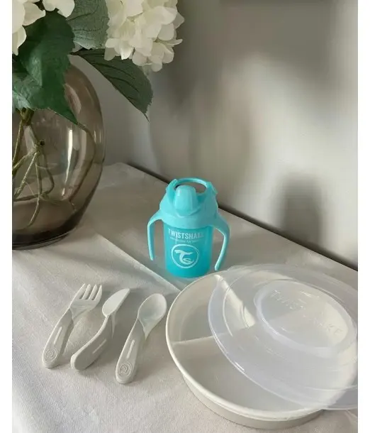 Couverts d'apprentissage Twistshake - Blanc Vaisselle bébé - 2