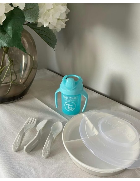 Couverts d'apprentissage Twistshake - Blanc dans Vaisselle bébé chez Baby And Mom Maroc