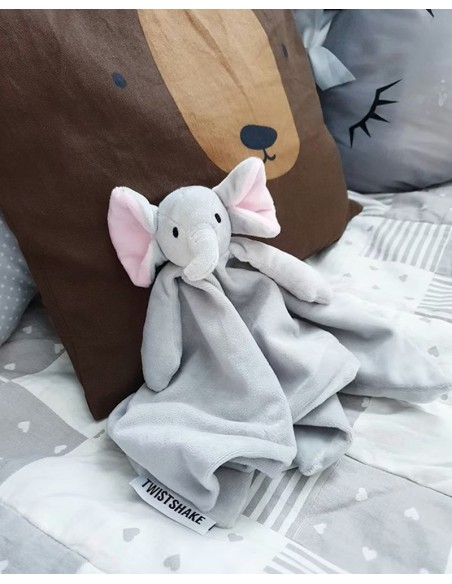 Doudou Couverture Twistshake - Éléphant dans Peluches chez Baby And Mom Maroc