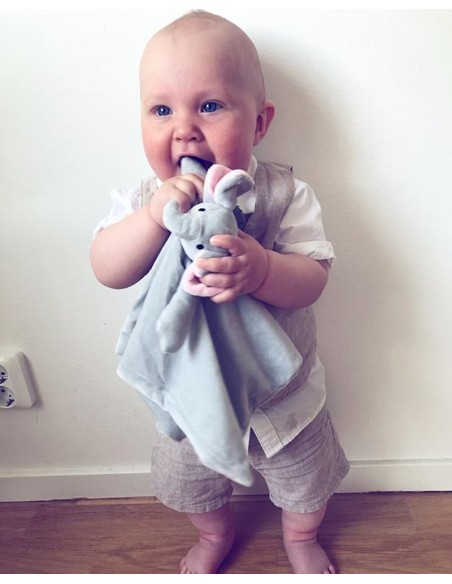 Doudou Couverture Twistshake - Éléphant dans Peluches chez Baby And Mom Maroc