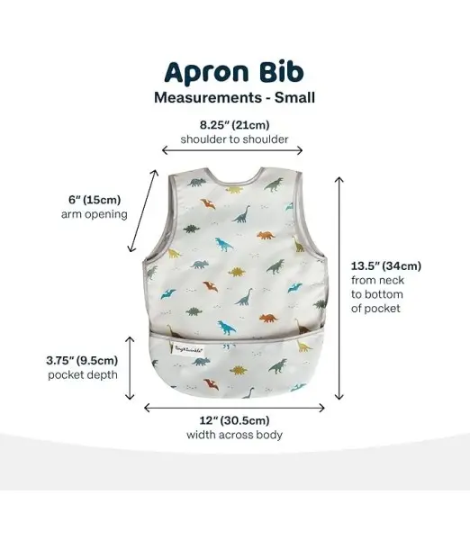 Tiny Twinkle Bavoir imperméable sans manches 6m+ Dinosaure 2