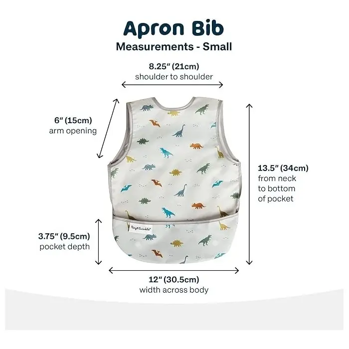 Tiny Twinkle Bavoir imperméable sans manches 6m+ Dinosaure