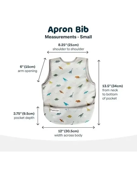 Tiny Twinkle Bavoir imperméable sans manches 6m+ Dinosaure