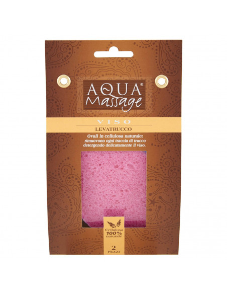 2x Eponges Démaquillage 100% Naturelles Aquamassage