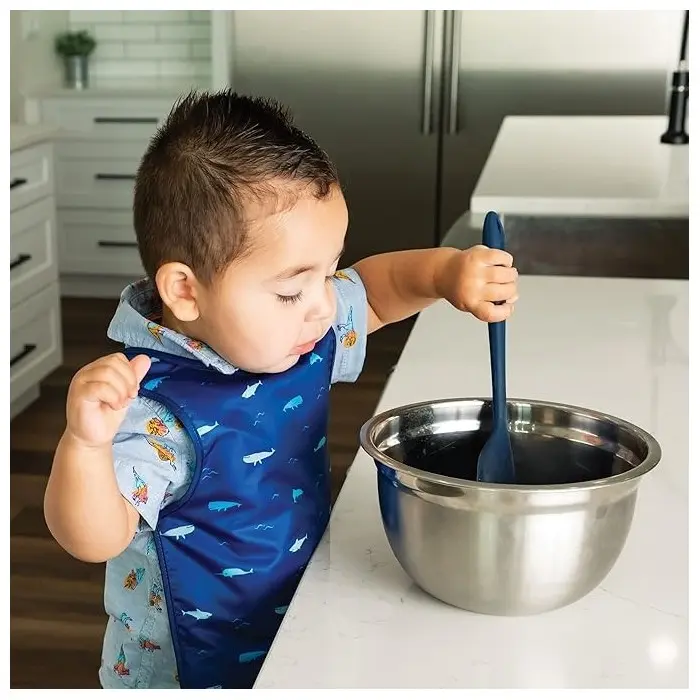 Tiny Twinkle Bavoir imperméable sans manches 6m+ Océan Bavoir 