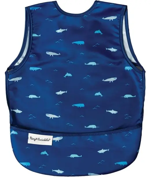 Tiny Twinkle Bavoir imperméable sans manches 6m+ Océan Bavoir 
