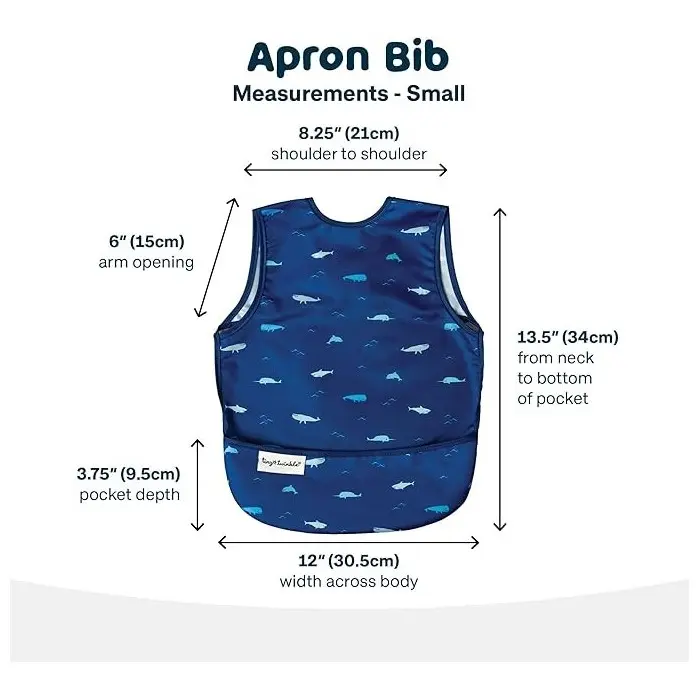 Tiny Twinkle Bavoir imperméable sans manches 6m+ Océan Bavoir 