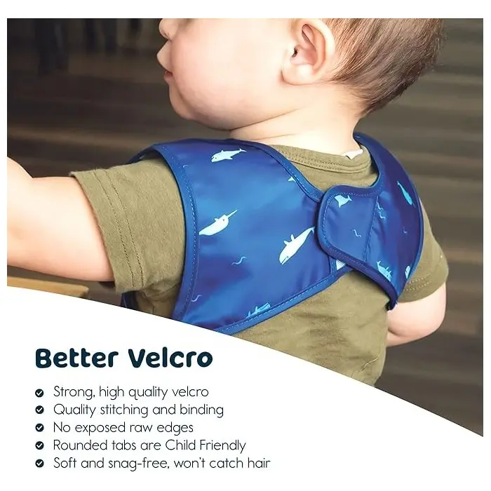 Tiny Twinkle Bavoir imperméable sans manches 6m+ Océan Bavoir 