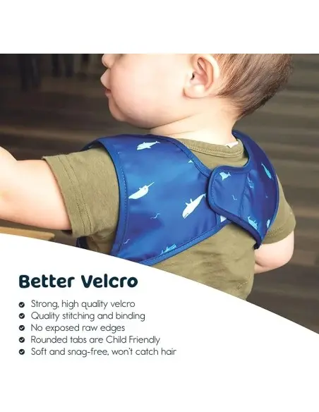 Tiny Twinkle Bavoir imperméable sans manches 6m+ Océan Bavoir 