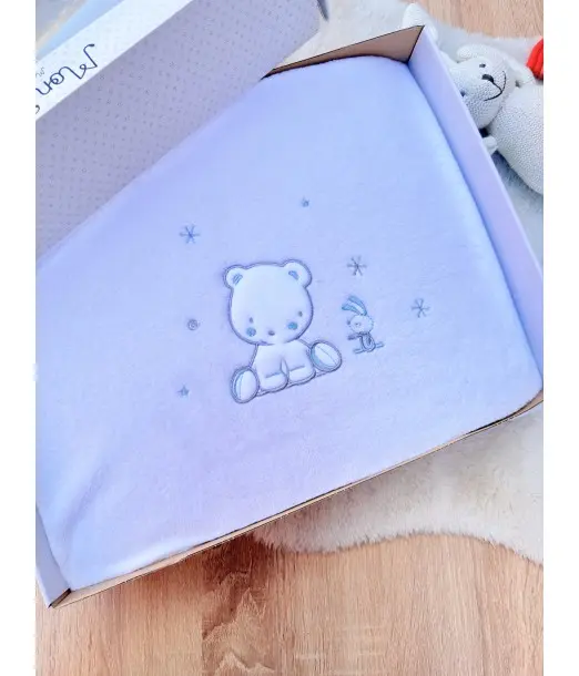 Couverture douce 110×140cm Mon baby - Bleu Couverture - Maroc