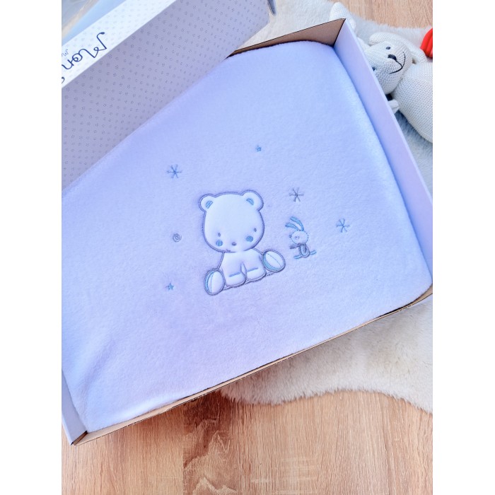 Couverture douce 110×140cm Mon baby - Bleu dans Couverture chez Baby And Mom Maroc