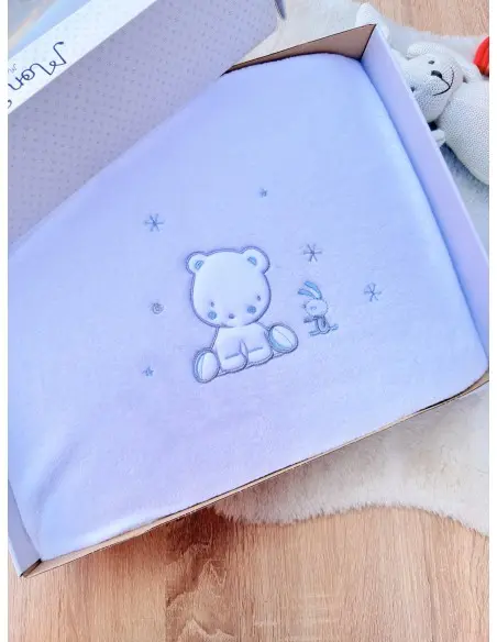 Couverture douce 110×140cm Mon baby - Bleu Couverture - Maroc