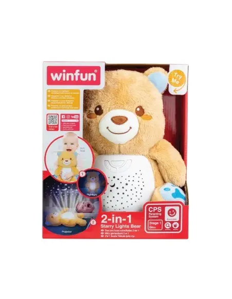 Winfun 2-in-1 teddy bear night light and projector from 0 months