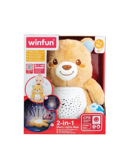Winfun Veilleuse Ourson Projecteur 2en1 0m+ Veilleuse musicale 