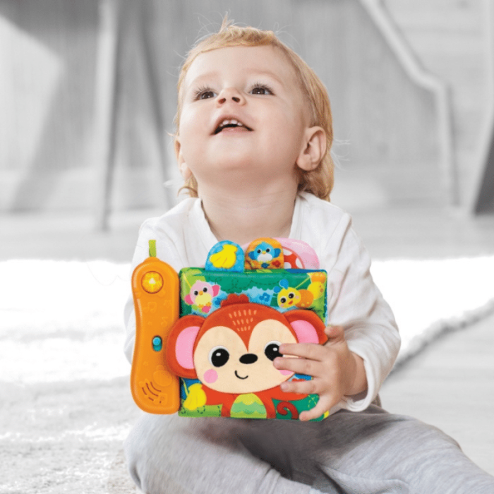 Winfun Livre Sensoriel des Animaux de la Jungle 3m+ dans Livres & Histoires chez Baby And Mom Maroc