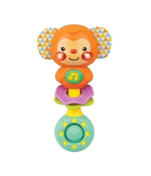 Winfun baby monkey musical rattle from 3 months