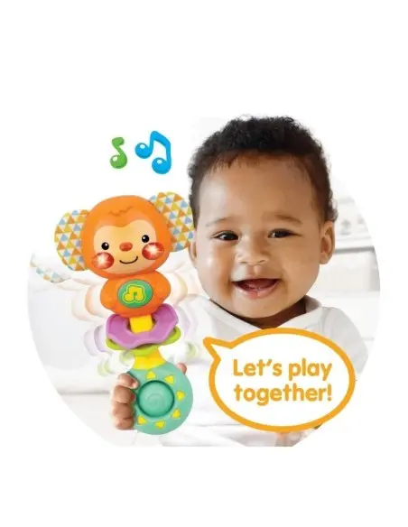 Winfun baby monkey musical rattle from 3 months — photo 2