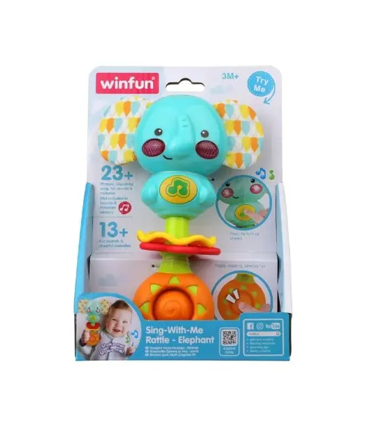 Winfun Hochet Musical Bébé Éléphant 3m+ Hochet - Winfun Maroc 2