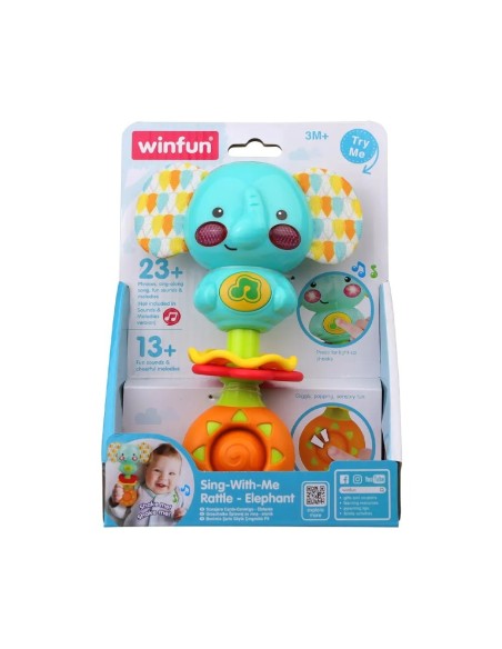 Winfun Hochet Musical Bébé Éléphant 3m+ Hochet - Winfun Maroc