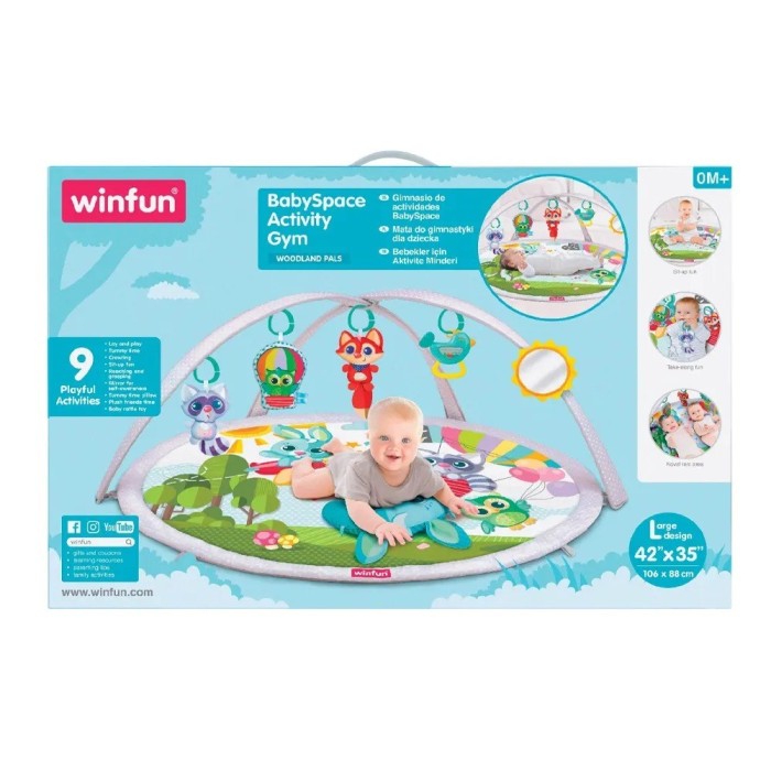 Winfun Tapis d’Activités, Tapis d'Éveil Playgym Circulaire 0m+