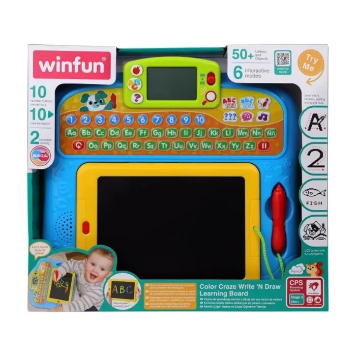 Winfun Tableau d’Apprentissage Écriture et Dessin 3ans+ Jouet 
