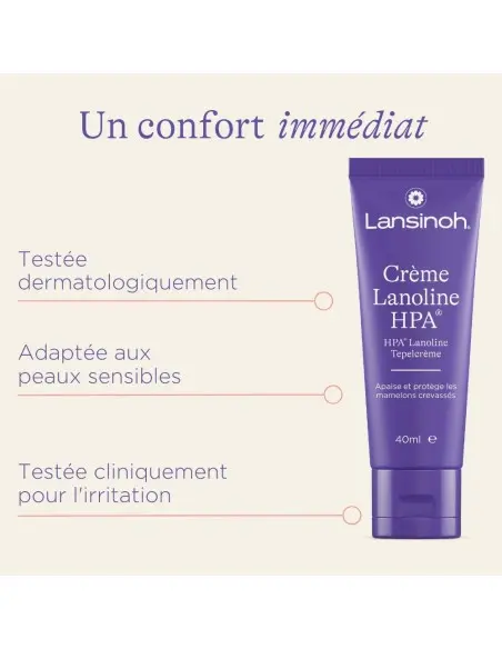 Crème Lansinoh à la Lanoline HPA® - Soins mamelons 40ml Soins