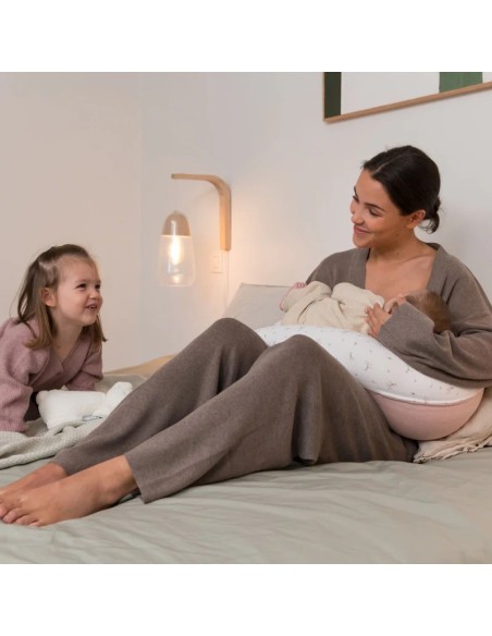 Doomoo Coussin de Grossesse et d'allaitement Buddy Flower Pink
