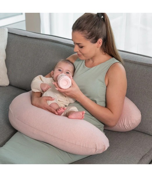 Doomoo Coussin de Grossesse et d'allaitement Buddy Chiné Pink au Maroc - Baby And Mom 2
