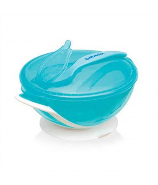 Assiette à ventouse + Cuillère Bébé d'Or - Bleu