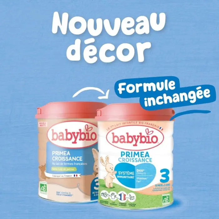Lait Infantile Primea 3 800g Babybio Dès 10mois Céréales &