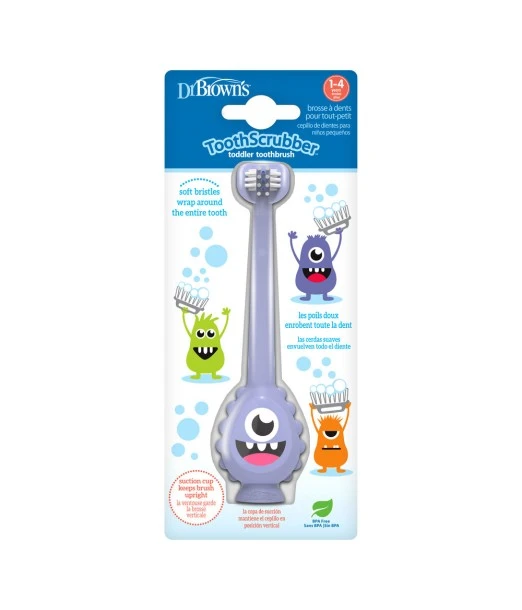 Dr Brown's toothbrush 1-4 years Monster - Purple