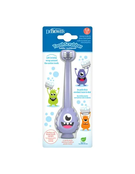 Dr Brown's toothbrush 1-4 years Monster - Purple