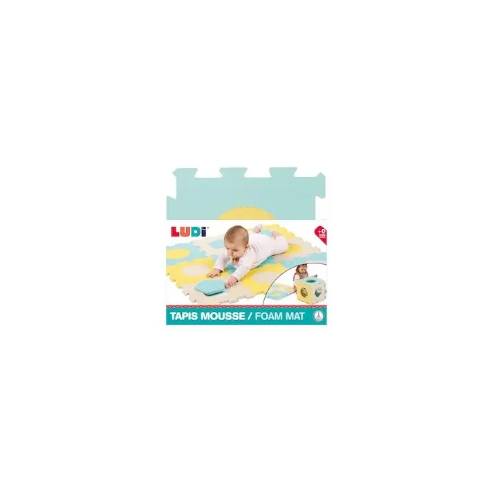 Ludi Tapis Mousse évolutif Pastel 90x90x1,2cm Tapis d'éveil -