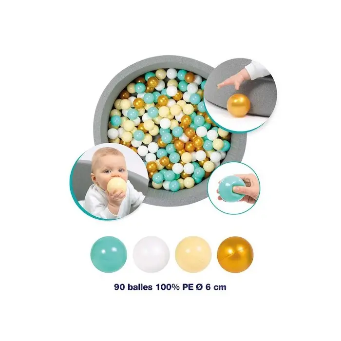 Ludi 90 Balles de Jeu Or 6mois+ Tapis d'éveil - Ludi Maroc