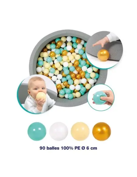 Ludi 90 Balles de Jeu Or 6mois+ Tapis d'éveil - Ludi Maroc