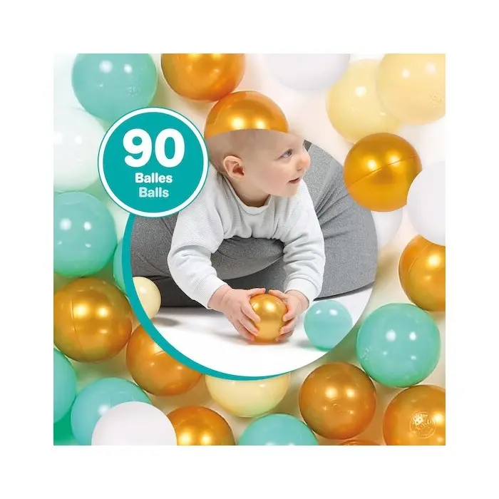 Ludi 90 Balles de Jeu Or 6mois+ Tapis d'éveil - Ludi Maroc