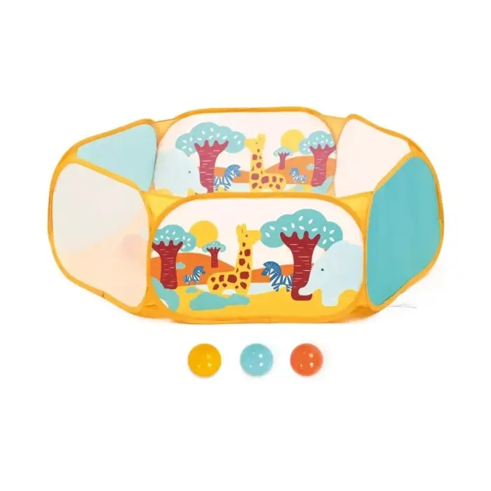 Ludi Piscine à Balles Octogonale avec 40 balles 6mois+ Tapis
