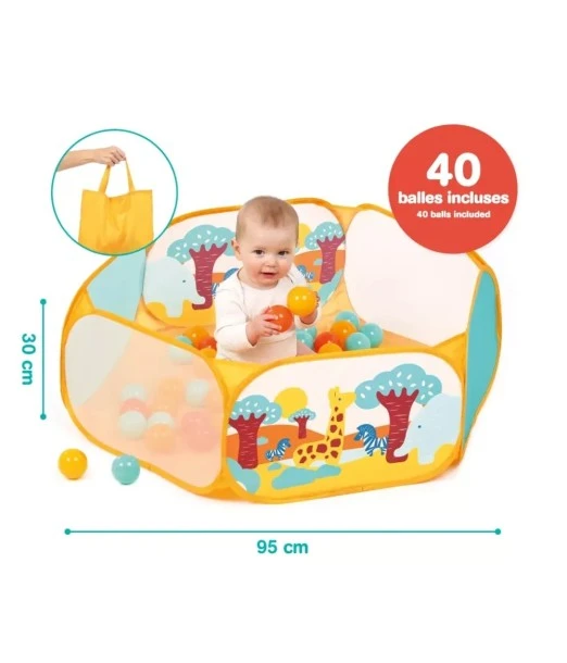 Ludi Octagonal ball pool with 40 balls from 6 months