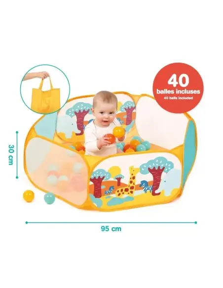 Ludi Octagonal ball pool with 40 balls from 6 months