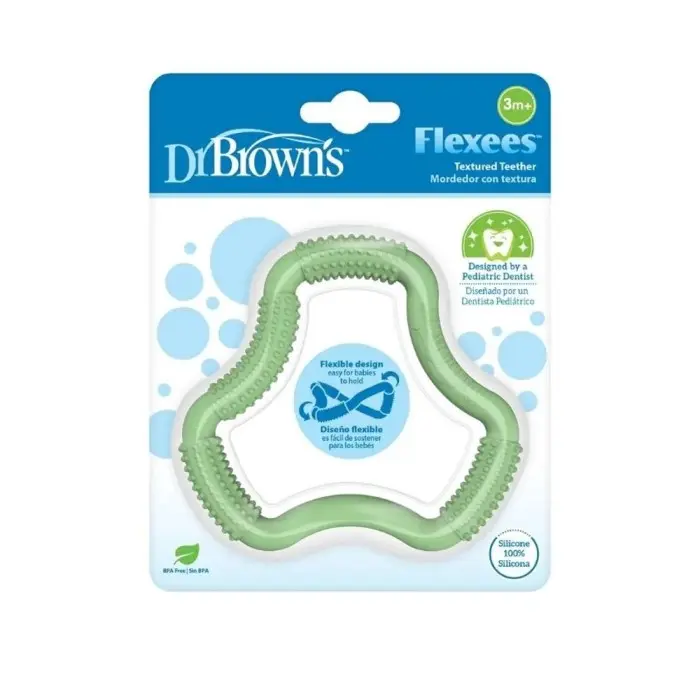 Dr Brown's Anneau de dentition Flexees 3m+ Vert Anneau de