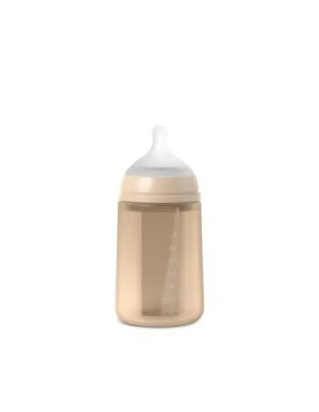 Suavinex baby bottle silicone SXPRO medium flow 240 ml Colour Essence Beige — photo 2