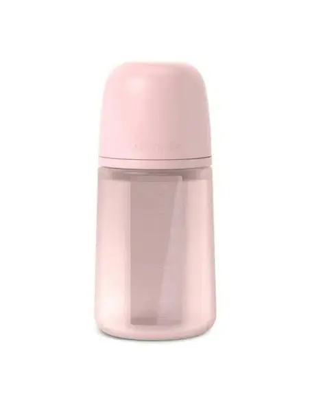 Suavinex baby bottle silicone SXPRO medium flow 240 ml Colour Essence Pink