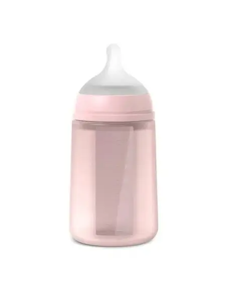 Suavinex baby bottle silicone SXPRO medium flow 240 ml Colour Essence Pink — photo 2