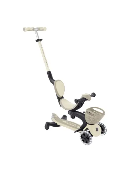 Globber GO UP BABY LIGHTS adjustable scooter with 360° basket, from 15 months to 6 years - taupe — photo 5