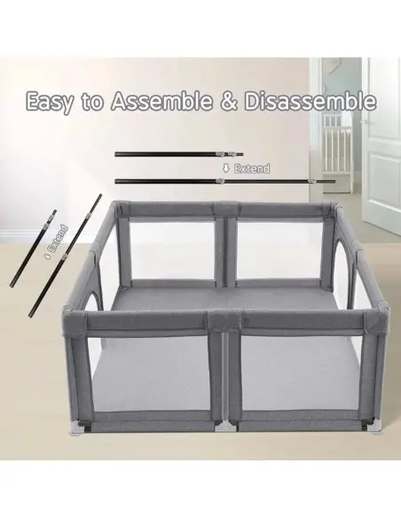 Parc bébé XXL 180x150cm avec 50 balles Tapis d'éveil - Maroc